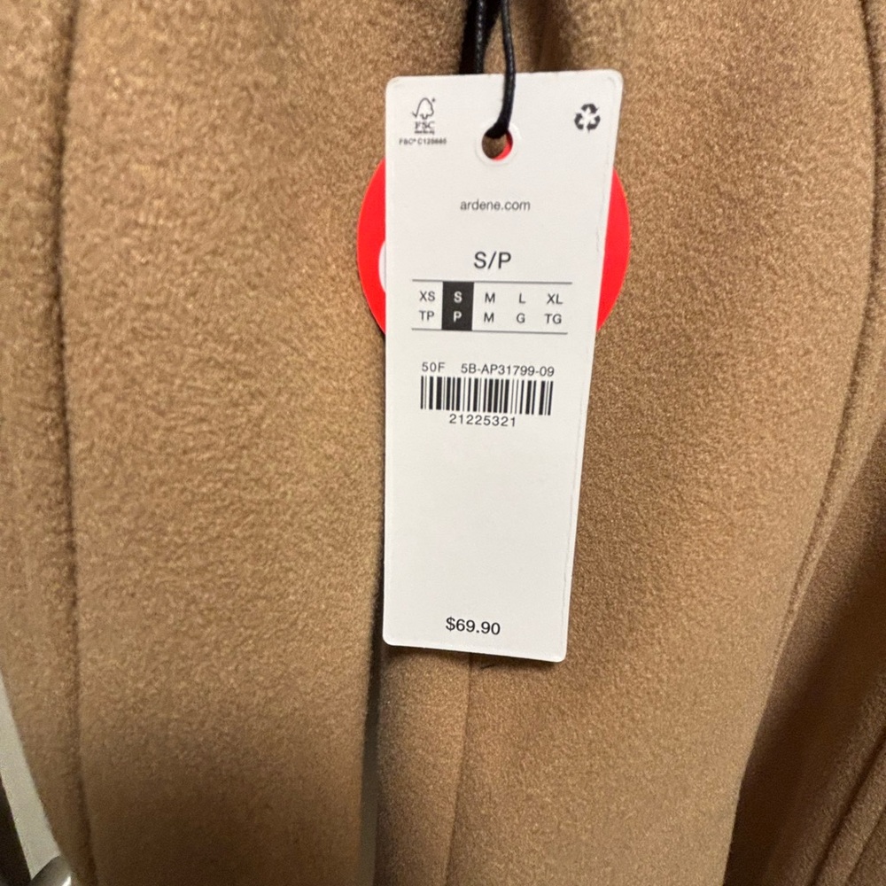ARDENE Button Brushed Felt Coat , 🧥 Peacoat - Picture 5 of 6